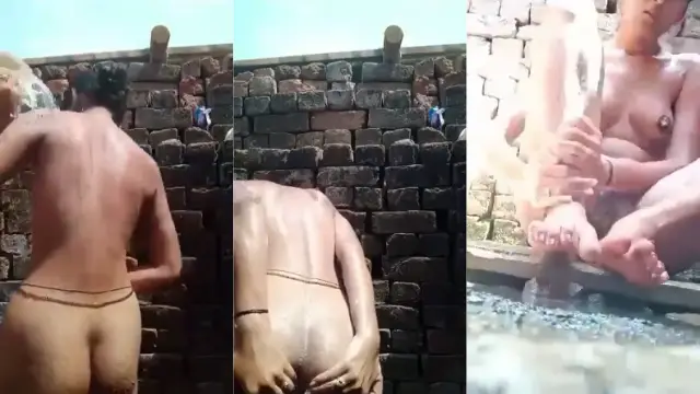 Village Girl Takes Nude Bath To Make Her Lover Stand