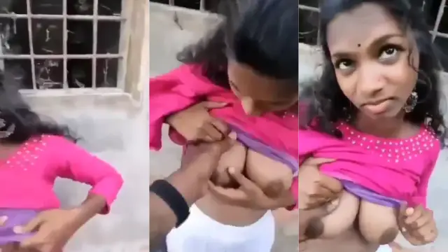 Mallu girlfriend ko khule me bf ne press kiya