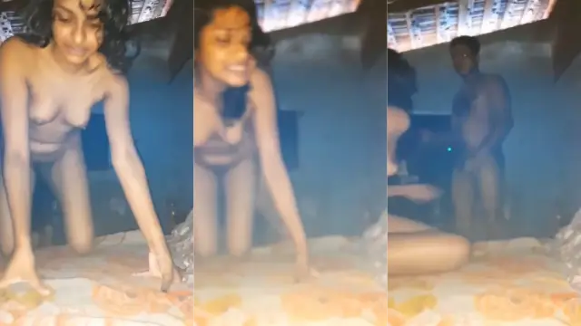 Desi village boy hardcore night action with slim Mallu girlfriend