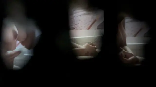 Secretly filmed big boobs of girl sitting on toilet seat