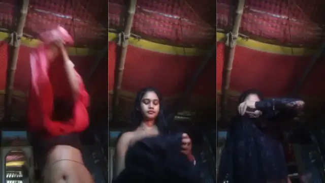 Indian bhabhi dress change mms secret video boobs show