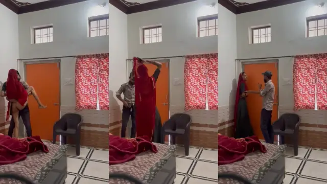 Desi Marwadi bhabhi ke sath ghar mein mazedar raat bhar ki masti