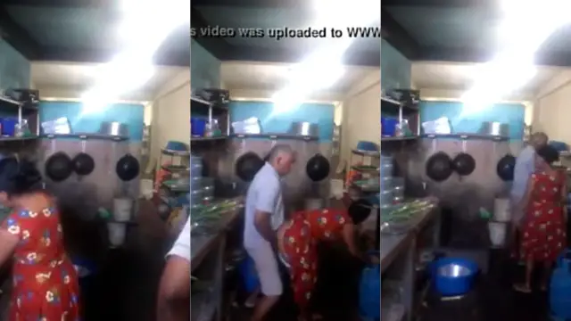 Desi uncle kitchen mein naukrani ke saath mazedaar jaldi kaam