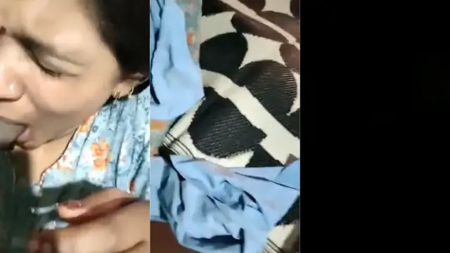 Desi Marathi bhabhi gives secret blowjob to neighbor