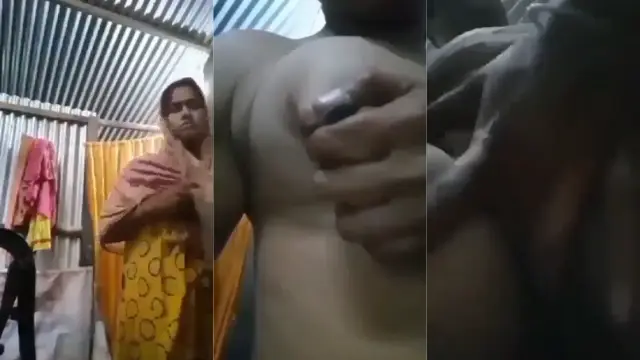Desi wife gets completely naked with her secret lover on camera