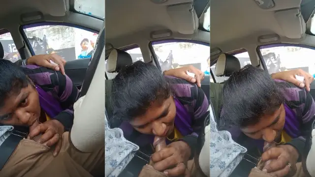 Tamil aunty gives car blowjob