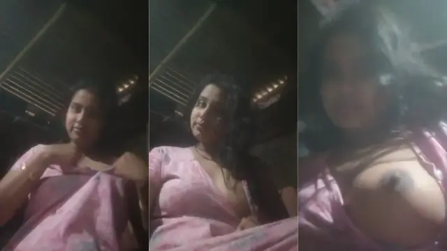 Indian wife ki big boobs tease Hindi mms