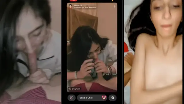 Desi mms of busty Ayesha Khan giving her friend a hot blowjob