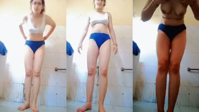 Fair Skin Girl Shows Her Naked Body After Removing Clothes